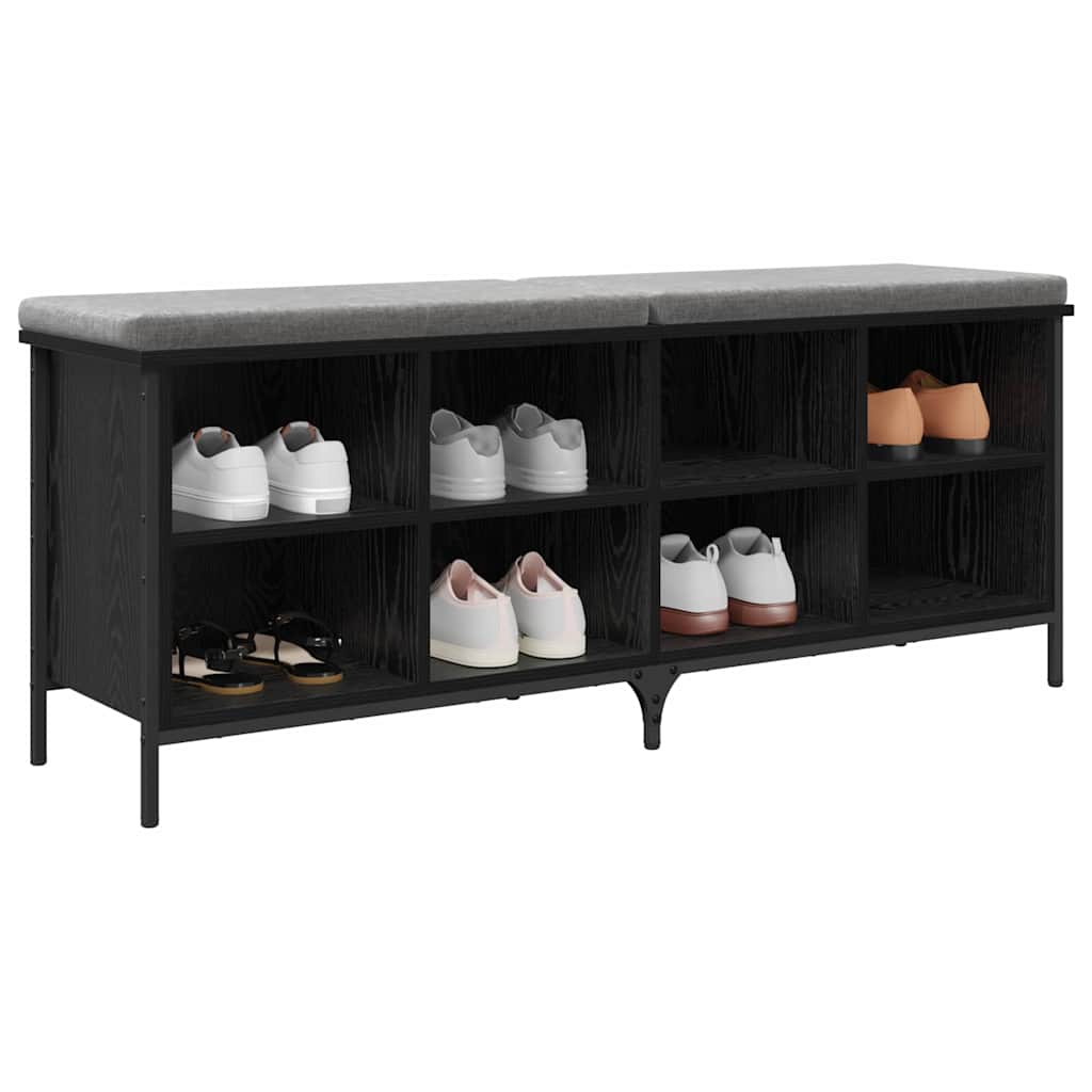 Schoenenkast met plank met opslag Zwart Eiken 131 x 35 x 50 cm is nu te koop bij PeponiXL, paradijselijk wonen!