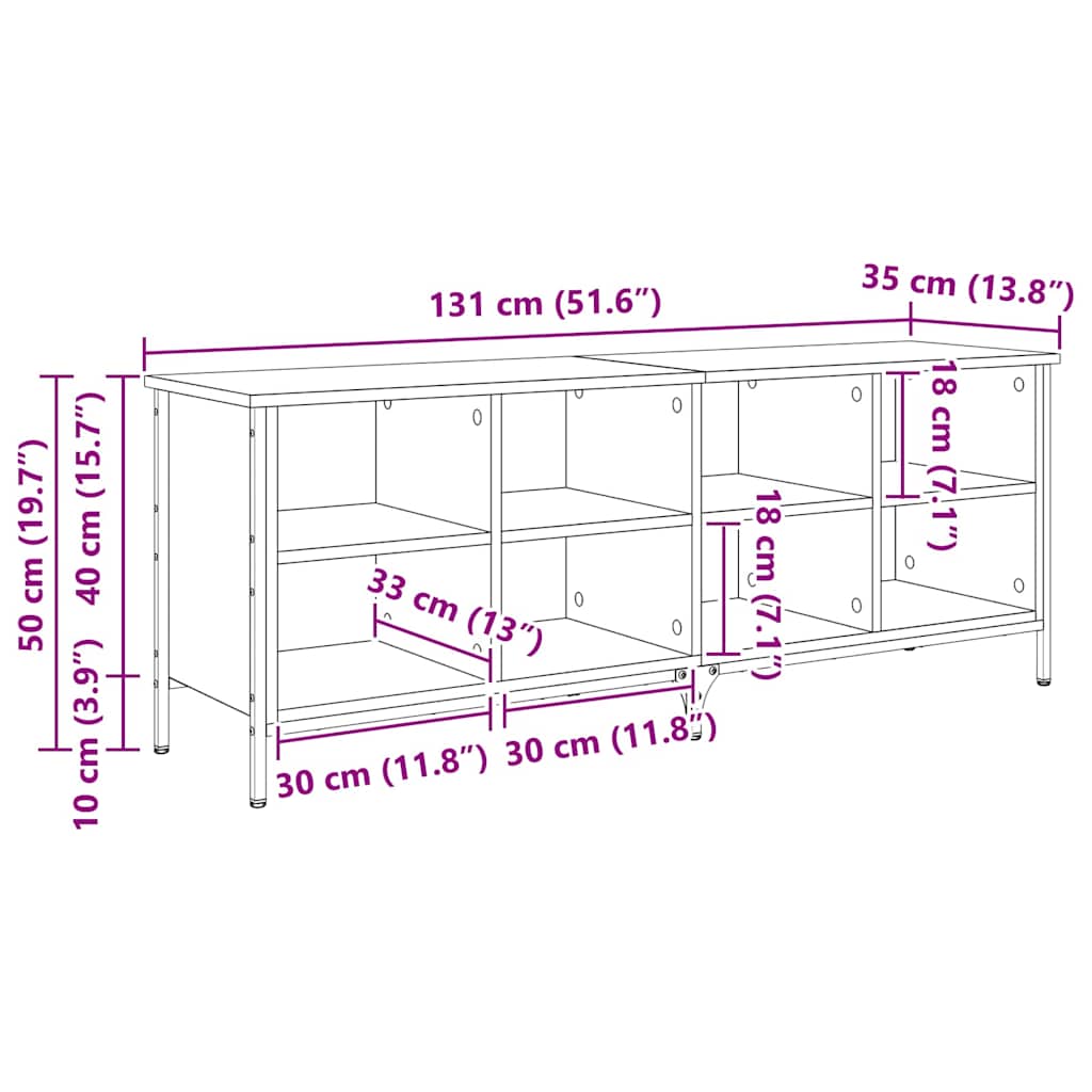 Schoenenkast met plank met opslag Zwart Eiken 131 x 35 x 50 cm is nu te koop bij PeponiXL, paradijselijk wonen!