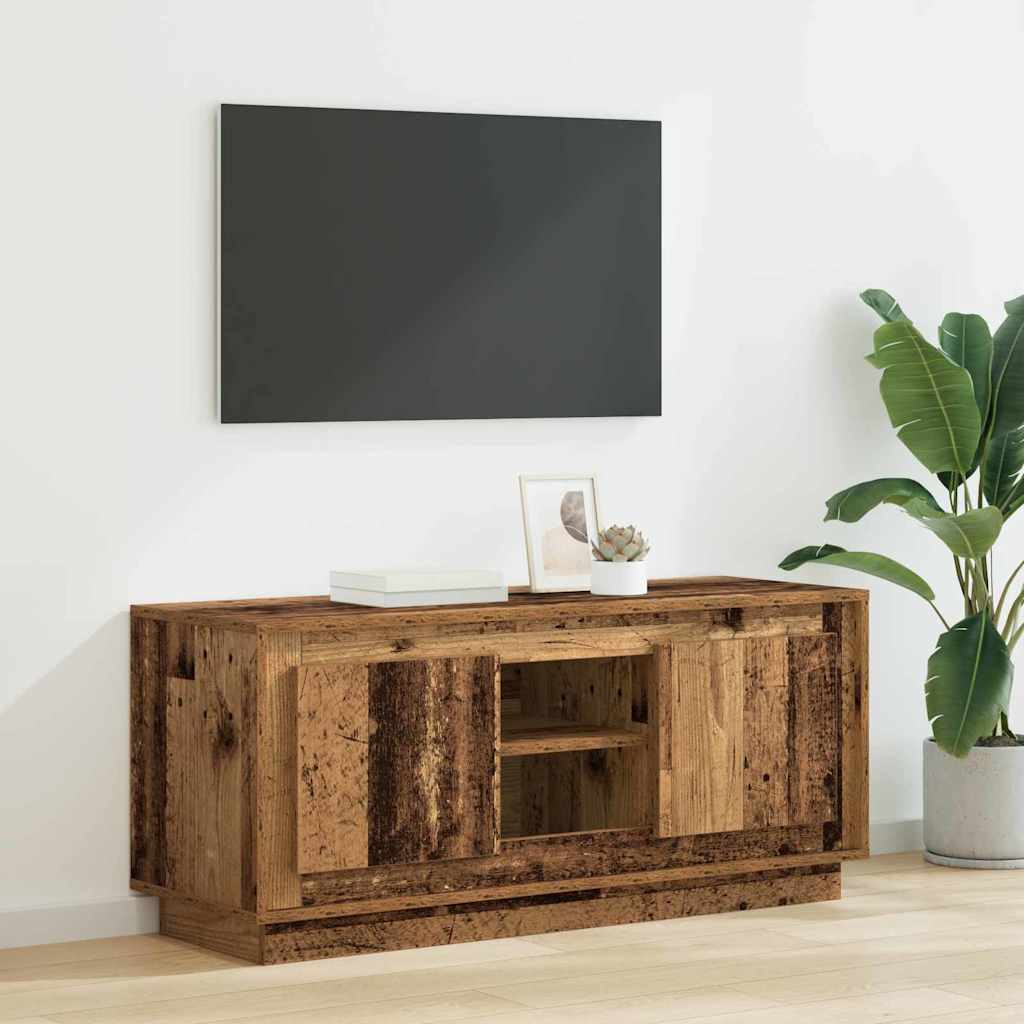 TV-kast Oud Hout 102 x 35 x 45 cm Bewerkt hout is nu te koop bij PeponiXL, paradijselijk wonen!