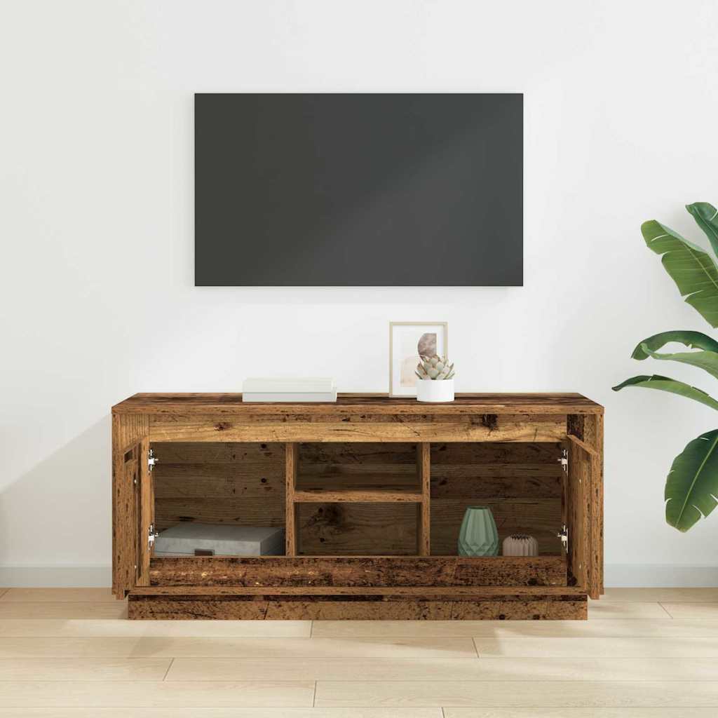 TV-kast Oud Hout 102 x 35 x 45 cm Bewerkt hout is nu te koop bij PeponiXL, paradijselijk wonen!