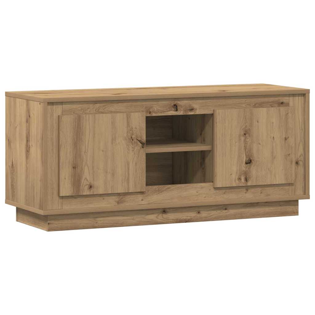 TV-kast Artisan Eiken 102 x 35 x 45 cm Bewerkt hout is nu te koop bij PeponiXL, paradijselijk wonen!