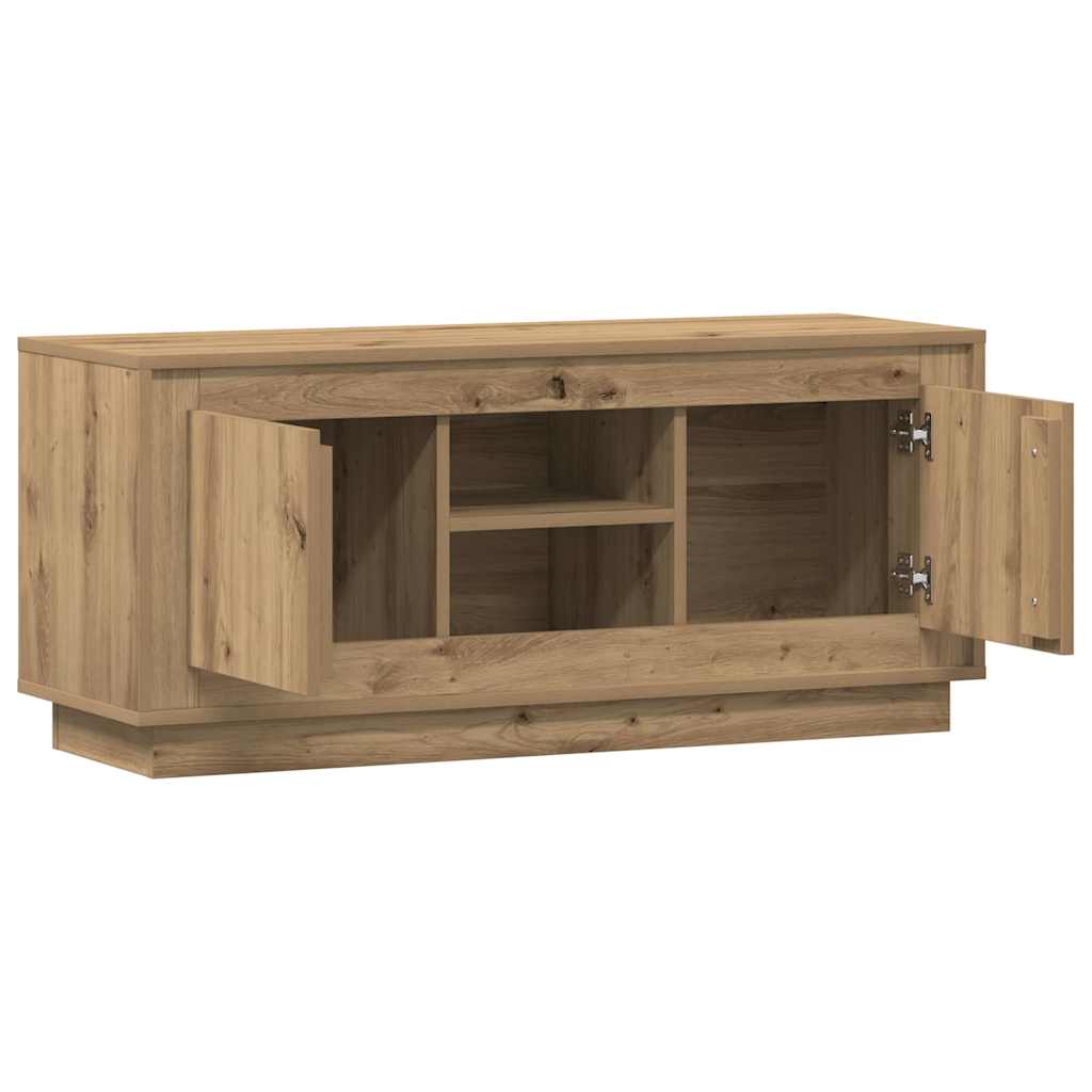 TV-kast Artisan Eiken 102 x 35 x 45 cm Bewerkt hout is nu te koop bij PeponiXL, paradijselijk wonen!