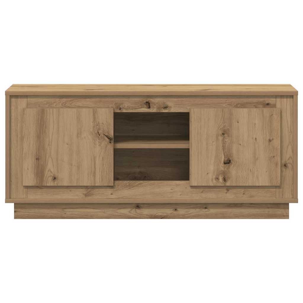 TV-kast Artisan Eiken 102 x 35 x 45 cm Bewerkt hout is nu te koop bij PeponiXL, paradijselijk wonen!
