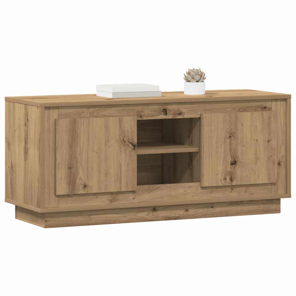 TV-kast Artisan Eiken 102 x 35 x 45 cm Bewerkt hout is nu te koop bij PeponiXL, paradijselijk wonen!