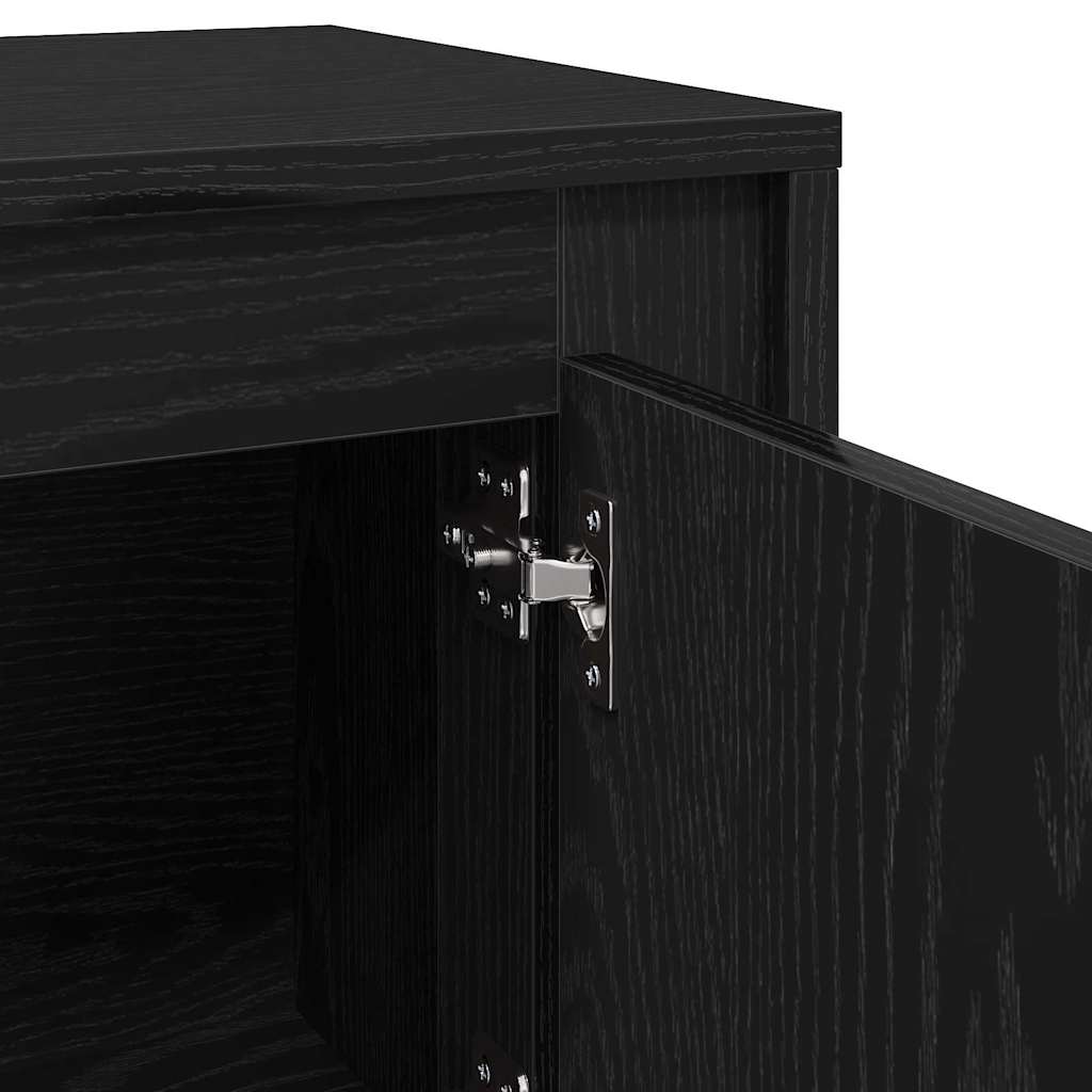 TV-kast Zwart Eiken 102 x 35 x 45 cm Bewerkt hout is nu te koop bij PeponiXL, paradijselijk wonen!