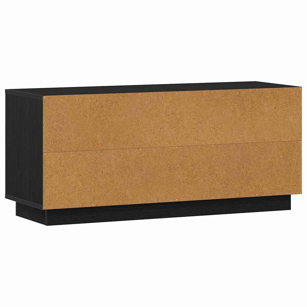 TV-kast Zwart Eiken 102 x 35 x 45 cm Bewerkt hout is nu te koop bij PeponiXL, paradijselijk wonen!