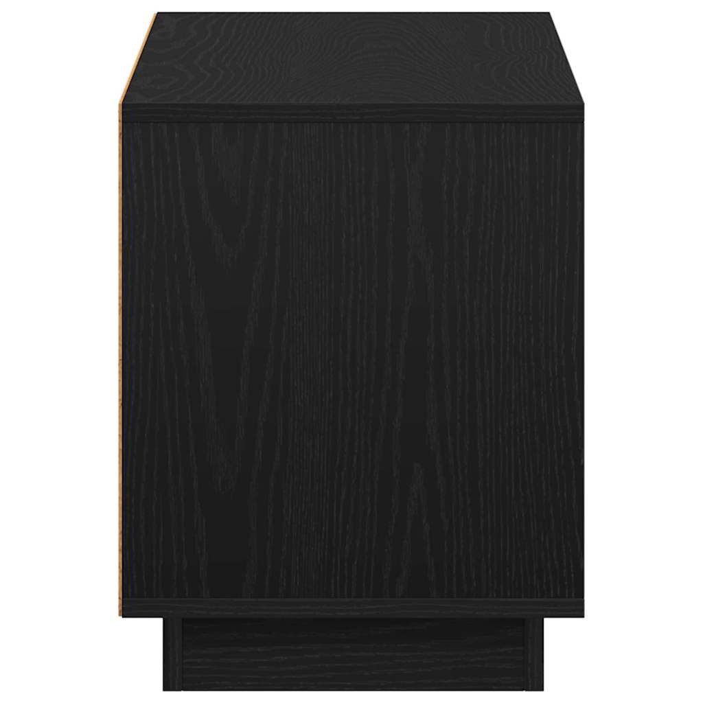 TV-kast Zwart Eiken 102 x 35 x 45 cm Bewerkt hout is nu te koop bij PeponiXL, paradijselijk wonen!