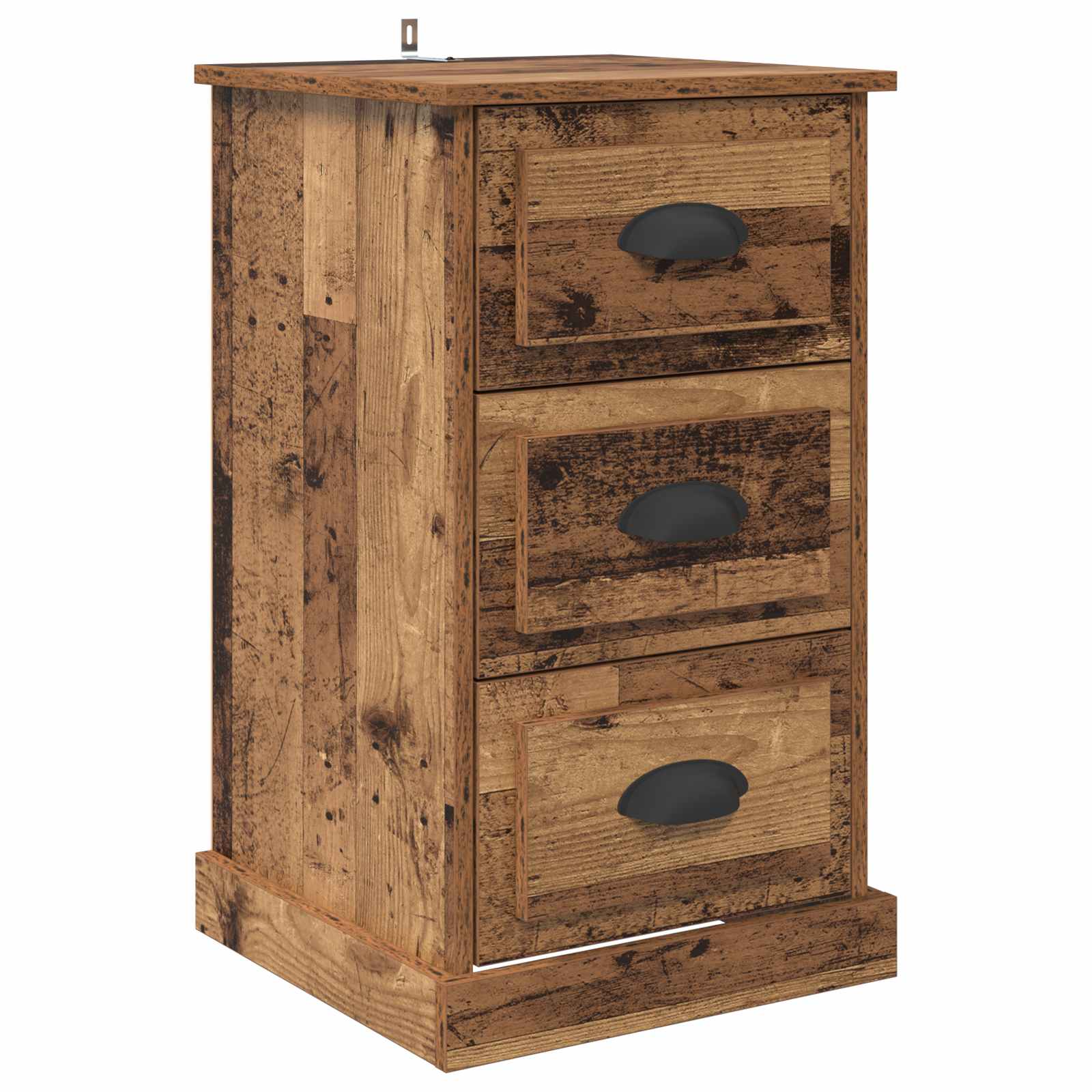 Nachtkastje met lade Oud Hout 39 x 39 x 67,5 cm Bewerkt hout is nu te koop bij PeponiXL, paradijselijk wonen!