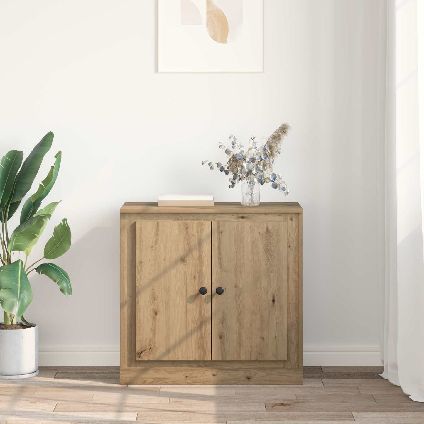 Dressoir 70 x 35,5 x 67,5 cm Artisan Eiken Bewerkt hout is nu te koop bij PeponiXL, paradijselijk wonen!