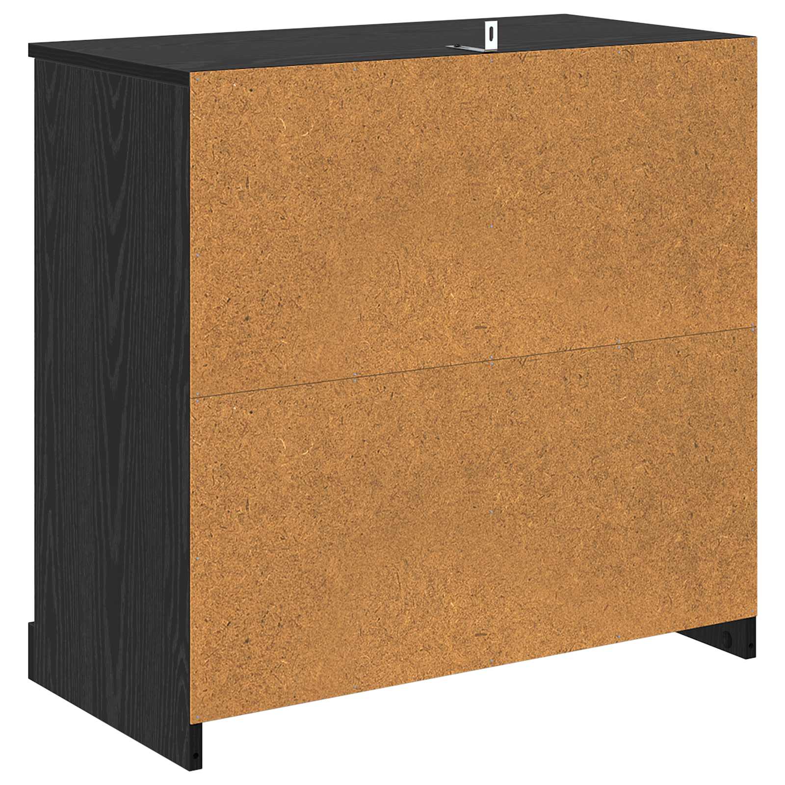 Dressoir Zwart Eiken 70 x 35,5 x 67,5 cm Bewerkt hout is nu te koop bij PeponiXL, paradijselijk wonen!