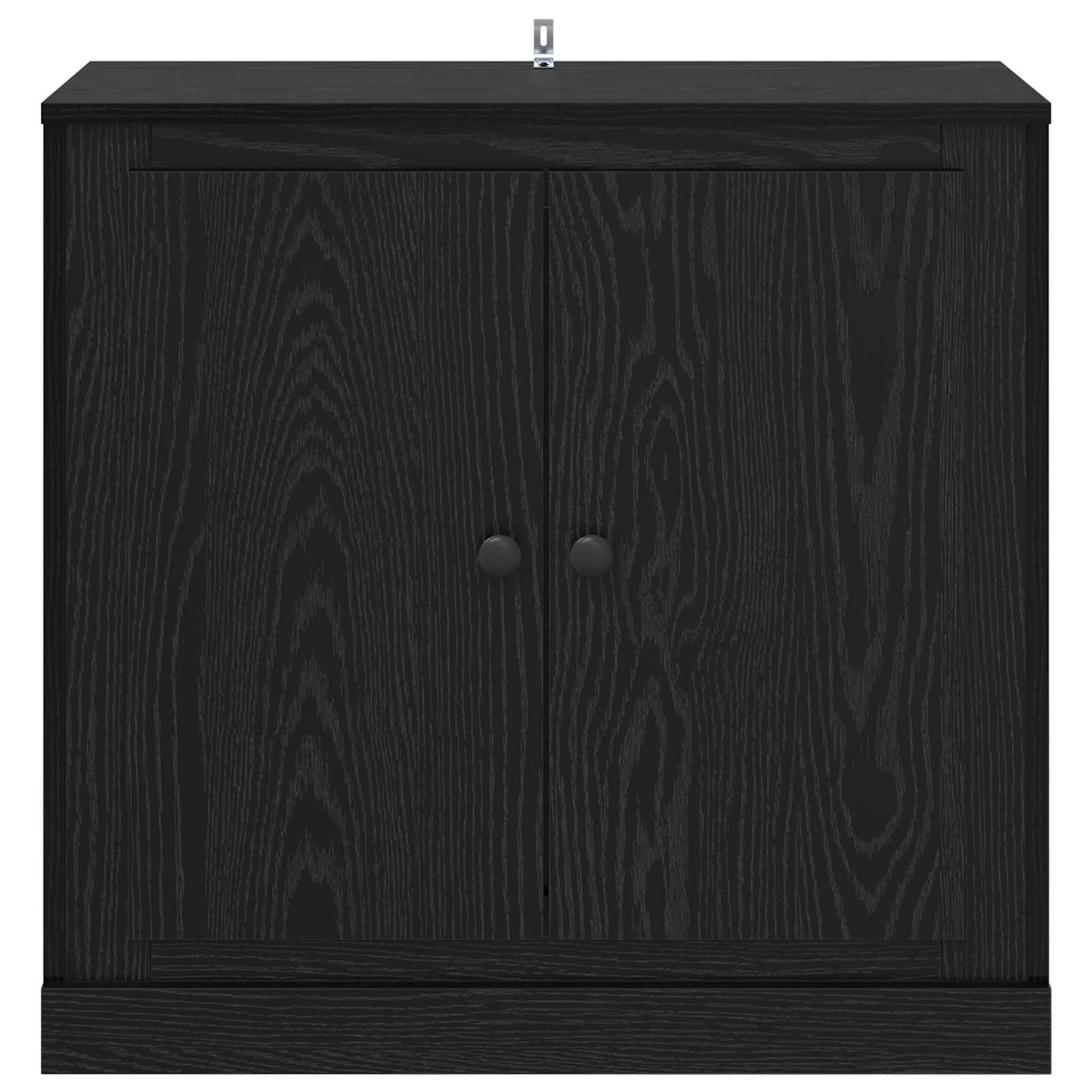 Dressoir Zwart Eiken 70 x 35,5 x 67,5 cm Bewerkt hout is nu te koop bij PeponiXL, paradijselijk wonen!