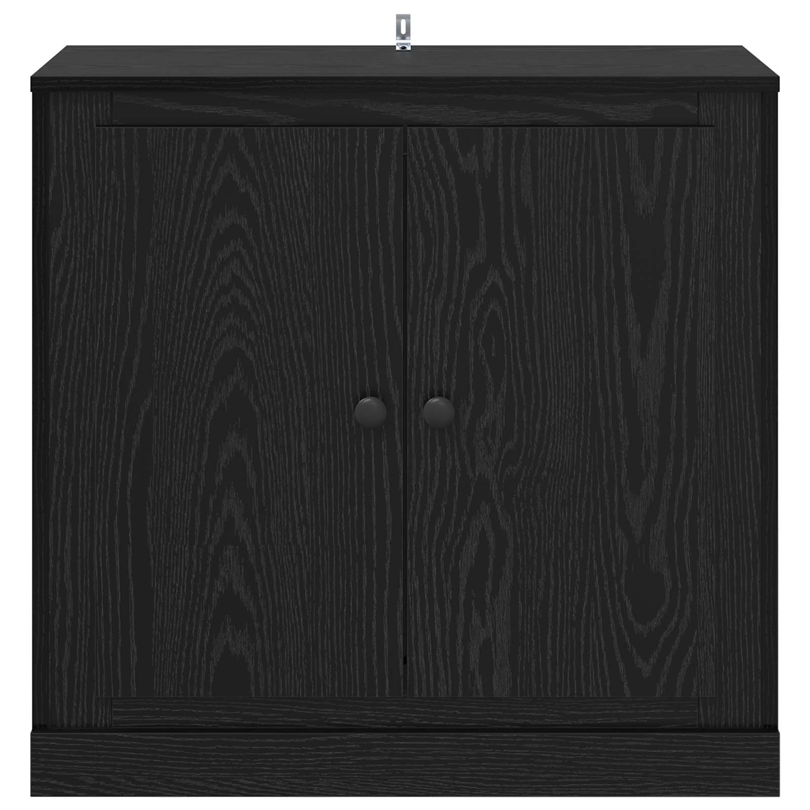 Dressoir Zwart Eiken 70 x 35,5 x 67,5 cm Bewerkt hout is nu te koop bij PeponiXL, paradijselijk wonen!
