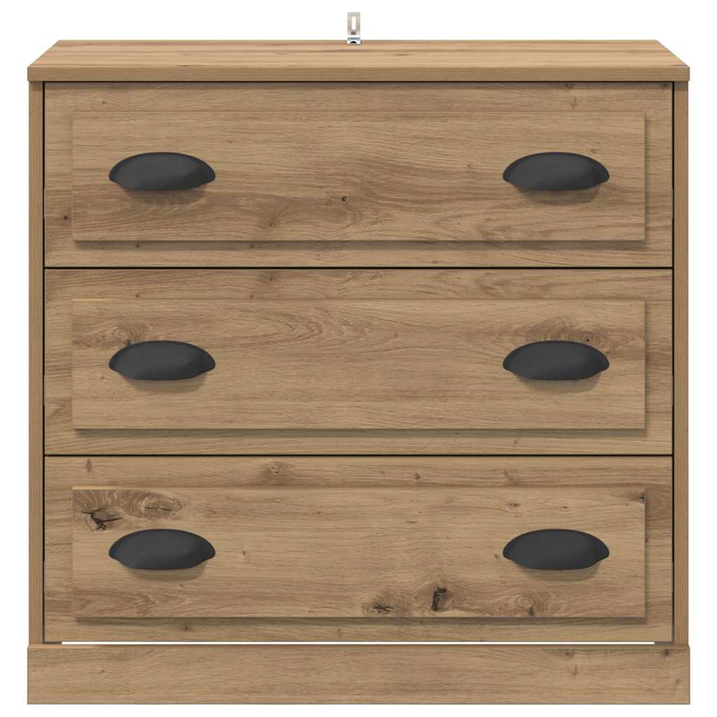 Dressoir Artisan Eiken 70 x 35,5 x 67,5 cm Bewerkt hout is nu te koop bij PeponiXL, paradijselijk wonen!