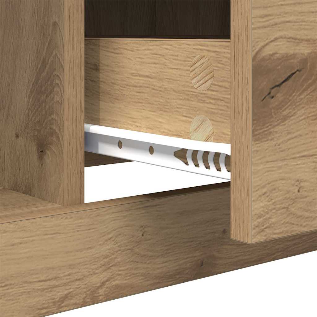 Salontafel met lade Artisan Eiken 90 x 50 x 35 cm Bewerkt hout is nu te koop bij PeponiXL, paradijselijk wonen!
