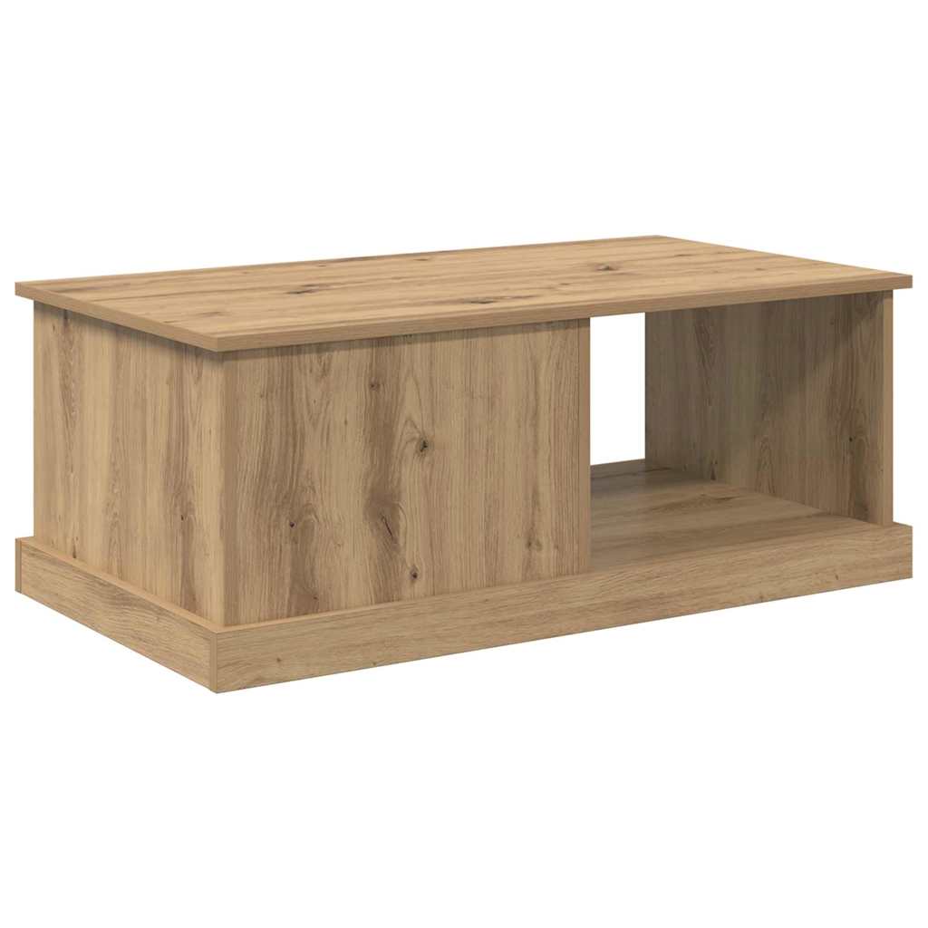 Salontafel met lade Artisan Eiken 90 x 50 x 35 cm Bewerkt hout is nu te koop bij PeponiXL, paradijselijk wonen!