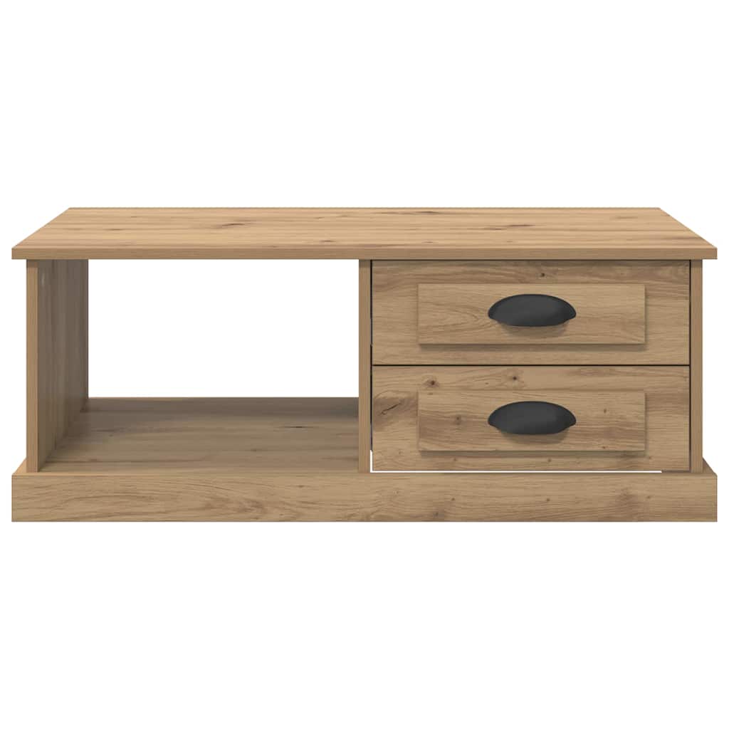 Salontafel met lade Artisan Eiken 90 x 50 x 35 cm Bewerkt hout is nu te koop bij PeponiXL, paradijselijk wonen!