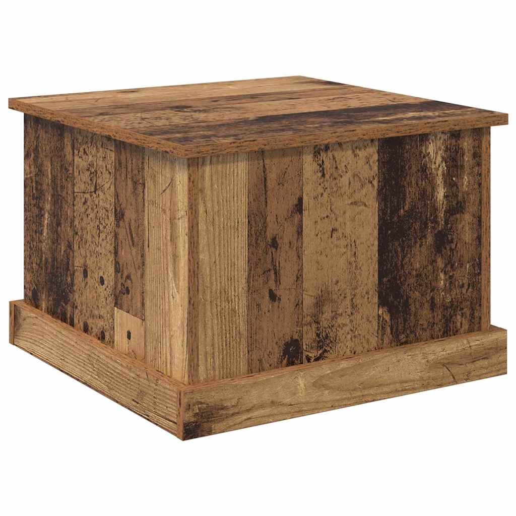 Salontafel met lade Oud Hout 50 x 50 x 35 cm Bewerkt hout is nu te koop bij PeponiXL, paradijselijk wonen!