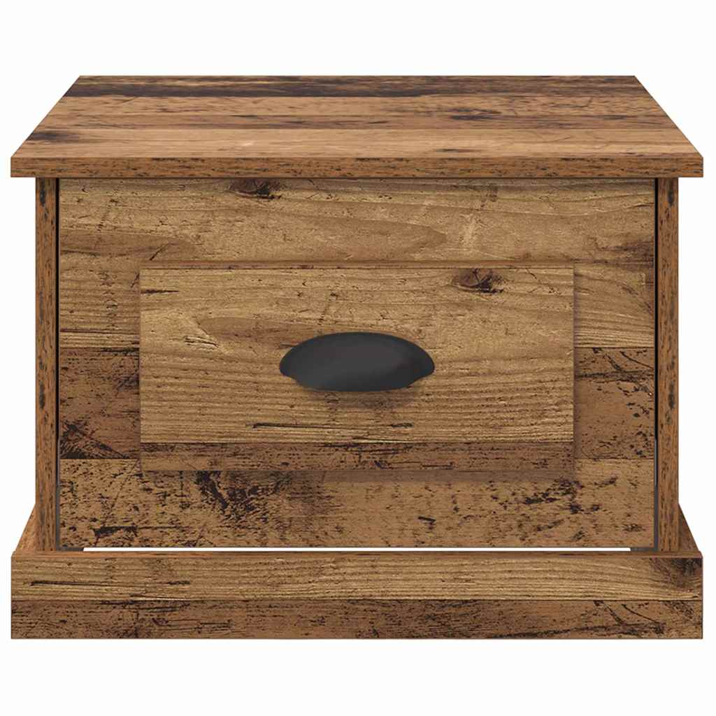 Salontafel met lade Oud Hout 50 x 50 x 35 cm Bewerkt hout is nu te koop bij PeponiXL, paradijselijk wonen!