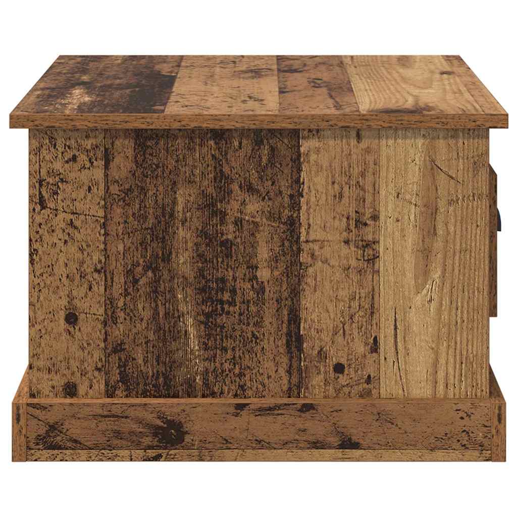 Salontafel met lade Oud Hout 50 x 50 x 35 cm Bewerkt hout is nu te koop bij PeponiXL, paradijselijk wonen!