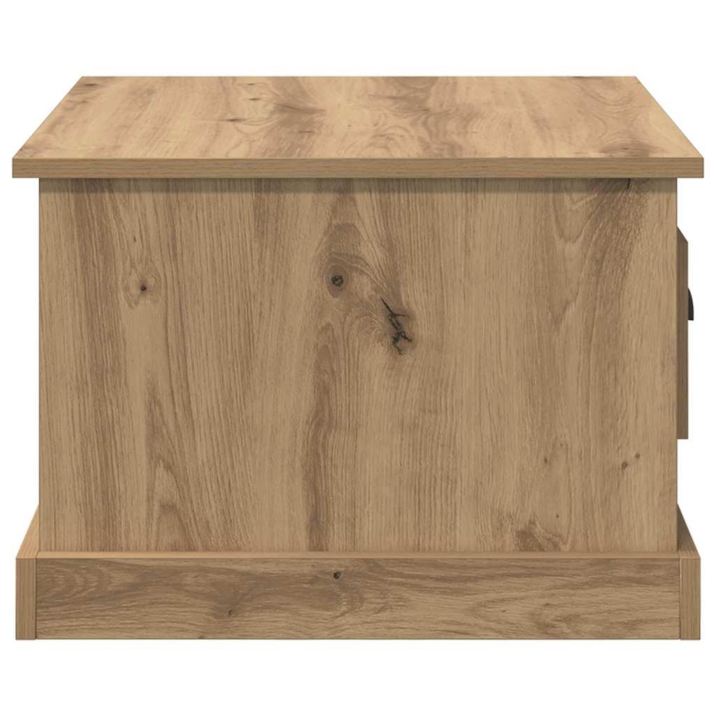 Salontafel met lade Artisan Eiken 50 x 50 x 35 cm Bewerkt hout is nu te koop bij PeponiXL, paradijselijk wonen!
