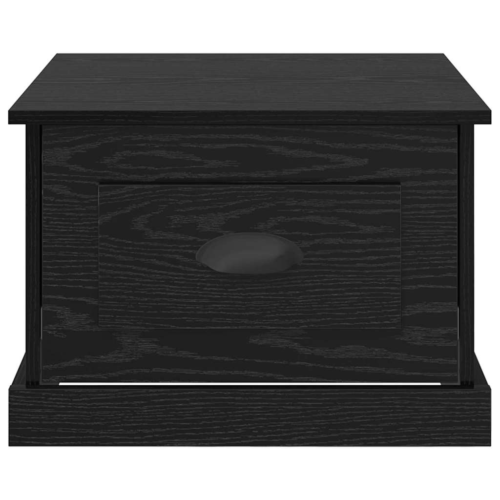 Salontafel met lade Zwart Eiken 50 x 50 x 35 cm Bewerkt hout is nu te koop bij PeponiXL, paradijselijk wonen!