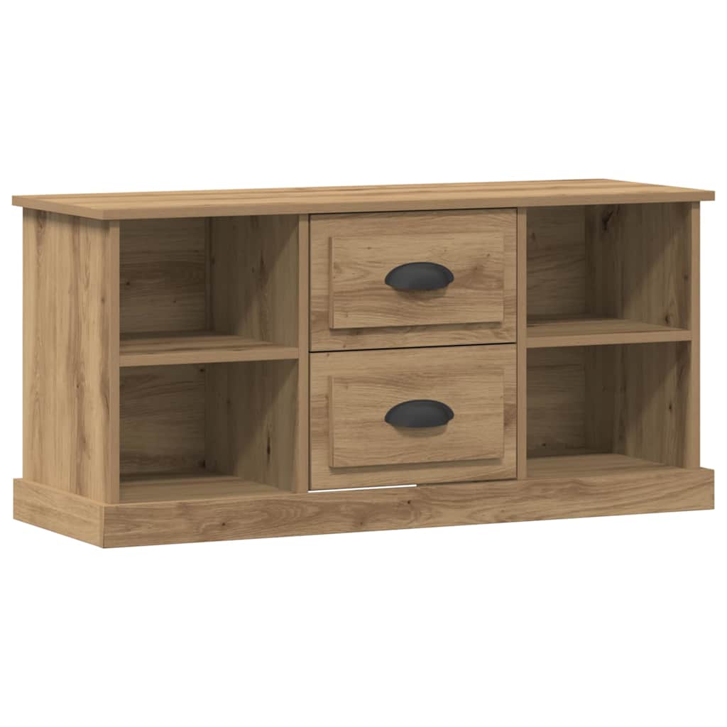 TV-kast met lade Artisan Eiken 99,5 x 35,5 x 48 cm Bewerkt hout is nu te koop bij PeponiXL, paradijselijk wonen!