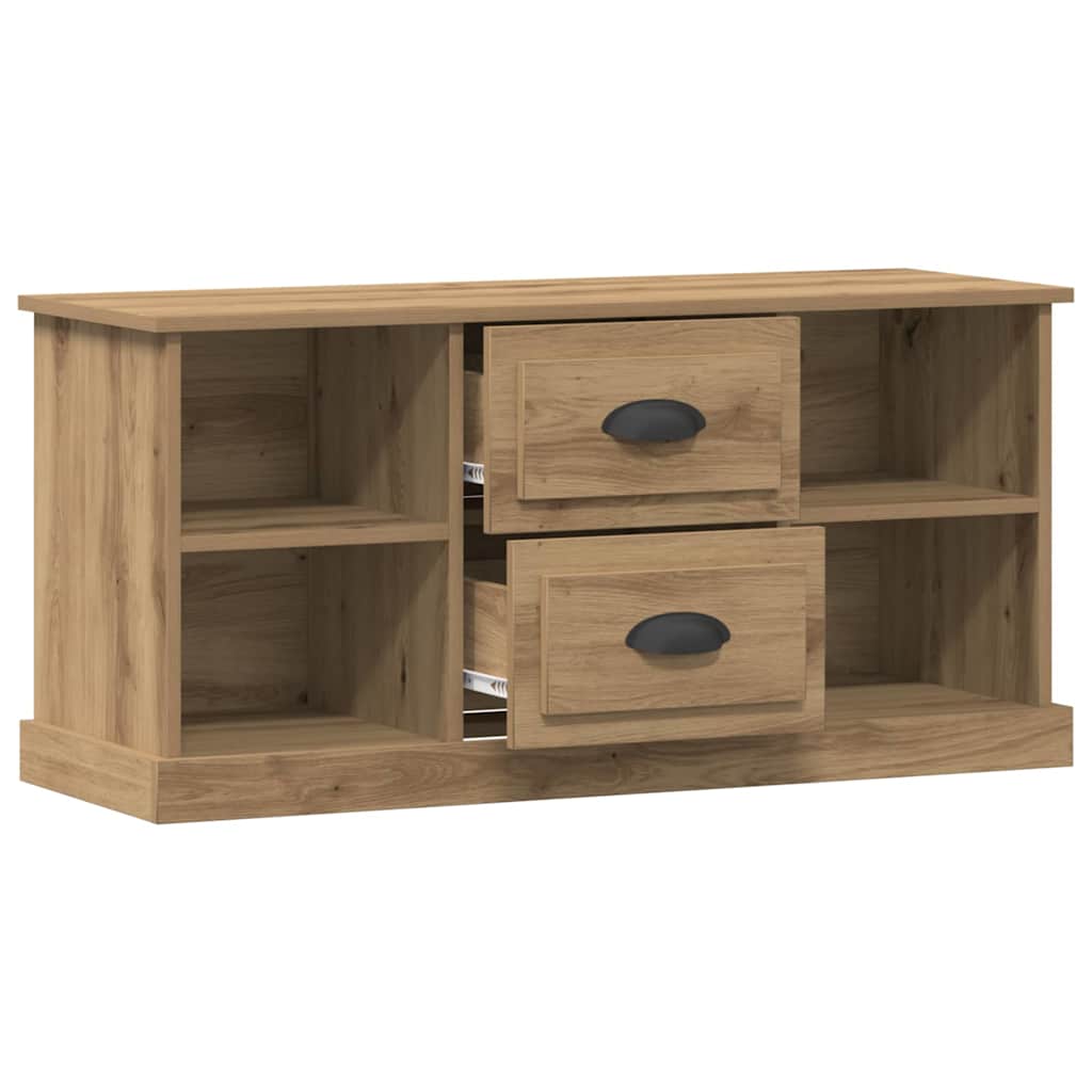 TV-kast met lade Artisan Eiken 99,5 x 35,5 x 48 cm Bewerkt hout is nu te koop bij PeponiXL, paradijselijk wonen!