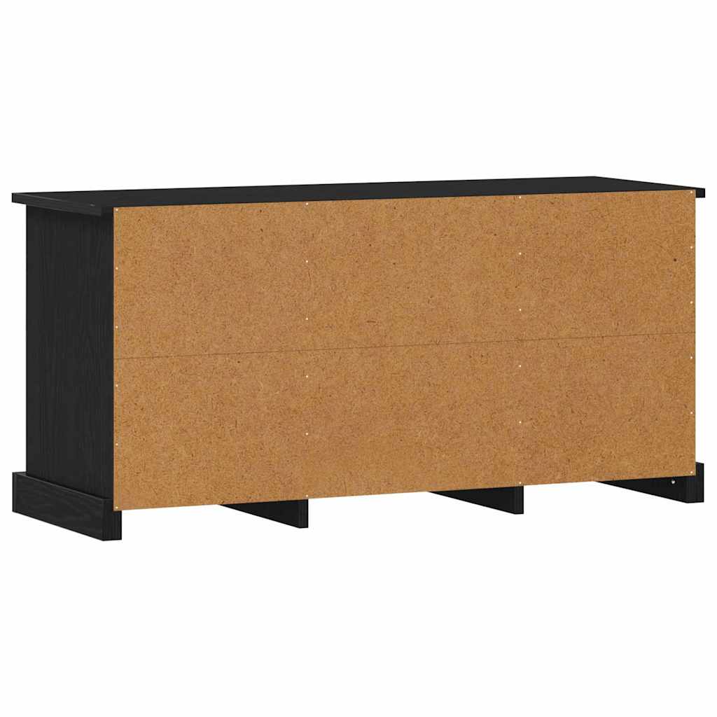 TV-kast met lade Zwart Eiken 99,5 x 35,5 x 48 cm Bewerkt hout is nu te koop bij PeponiXL, paradijselijk wonen!