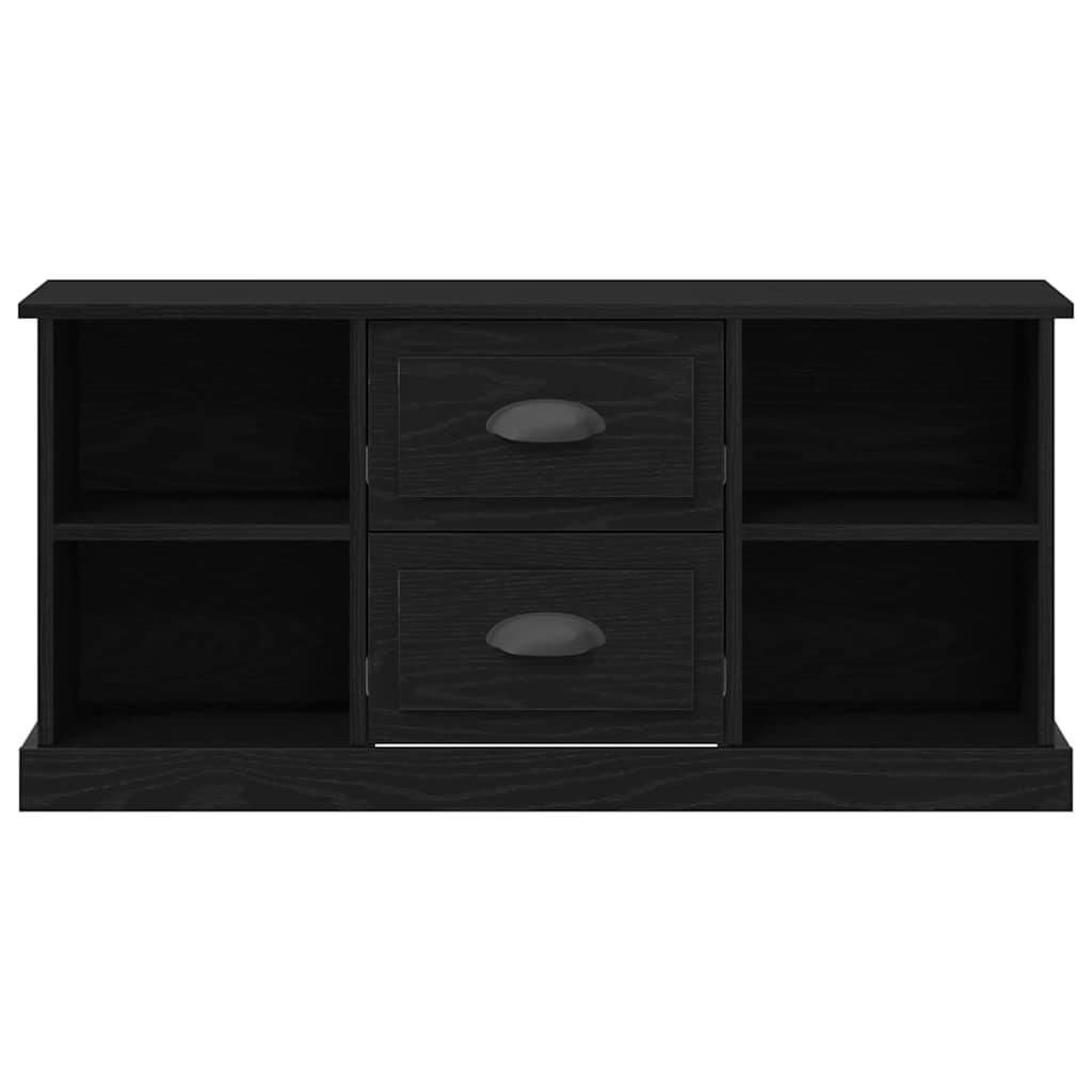 TV-kast met lade Zwart Eiken 99,5 x 35,5 x 48 cm Bewerkt hout is nu te koop bij PeponiXL, paradijselijk wonen!