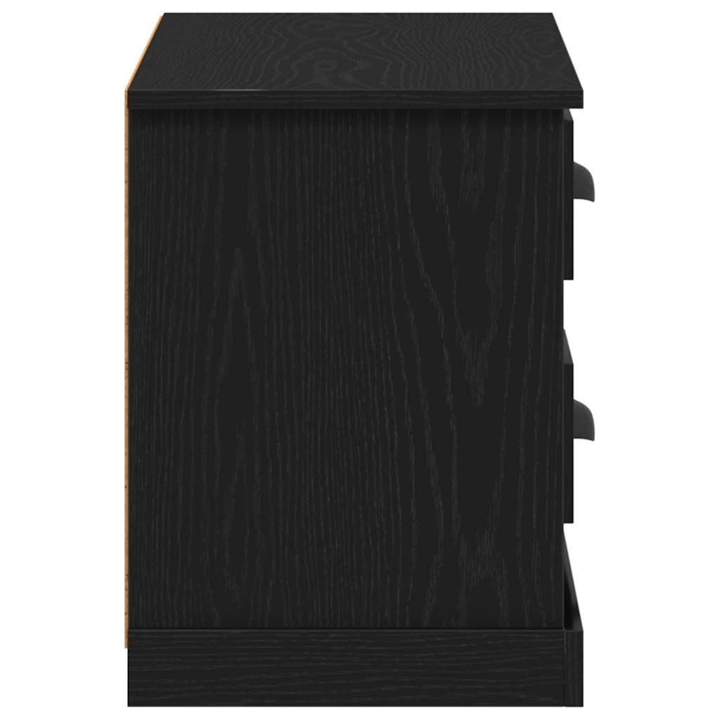 TV-kast met lade Zwart Eiken 99,5 x 35,5 x 48 cm Bewerkt hout is nu te koop bij PeponiXL, paradijselijk wonen!