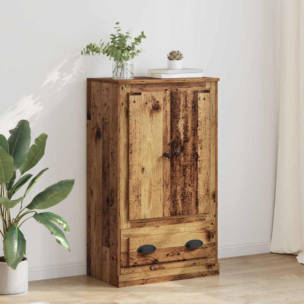 Highboard met lade Oud Hout 60 x 35,5 x 103,5 cm Bewerkt hout is nu te koop bij PeponiXL, paradijselijk wonen!