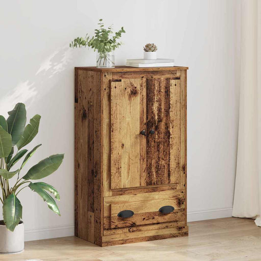 Highboard met lade Oud Hout 60 x 35,5 x 103,5 cm Bewerkt hout is nu te koop bij PeponiXL, paradijselijk wonen!