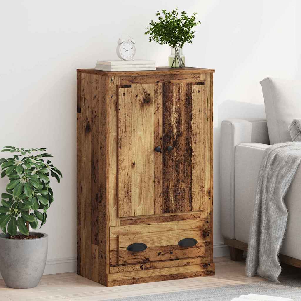 Highboard met lade Oud Hout 60 x 35,5 x 103,5 cm Bewerkt hout is nu te koop bij PeponiXL, paradijselijk wonen!