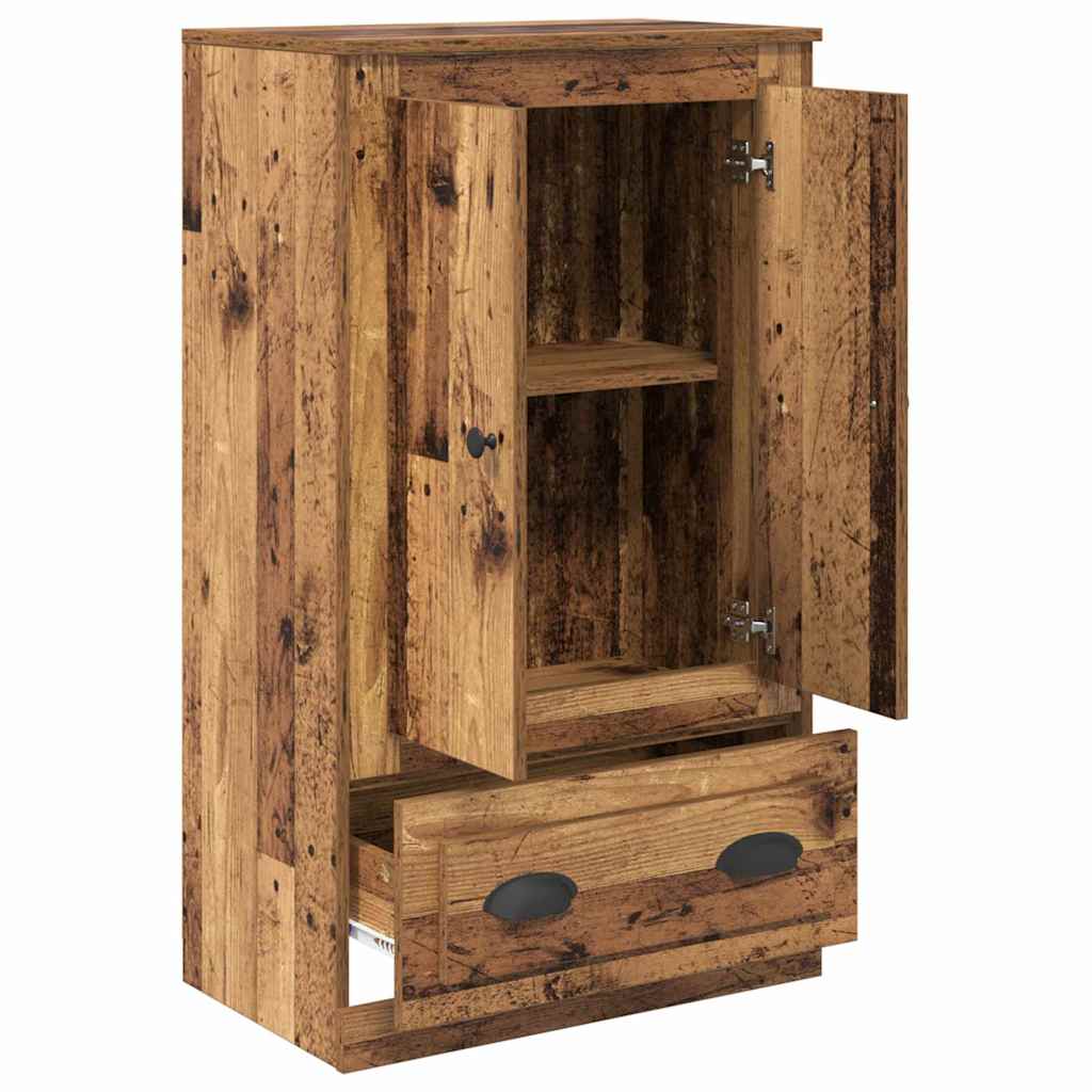 Highboard met lade Oud Hout 60 x 35,5 x 103,5 cm Bewerkt hout is nu te koop bij PeponiXL, paradijselijk wonen!