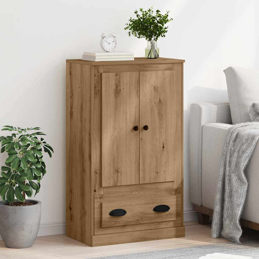 Highboard Artisan Eiken 60 x 35,5 x 103,5 cm Bewerkt hout is nu te koop bij PeponiXL, paradijselijk wonen!
