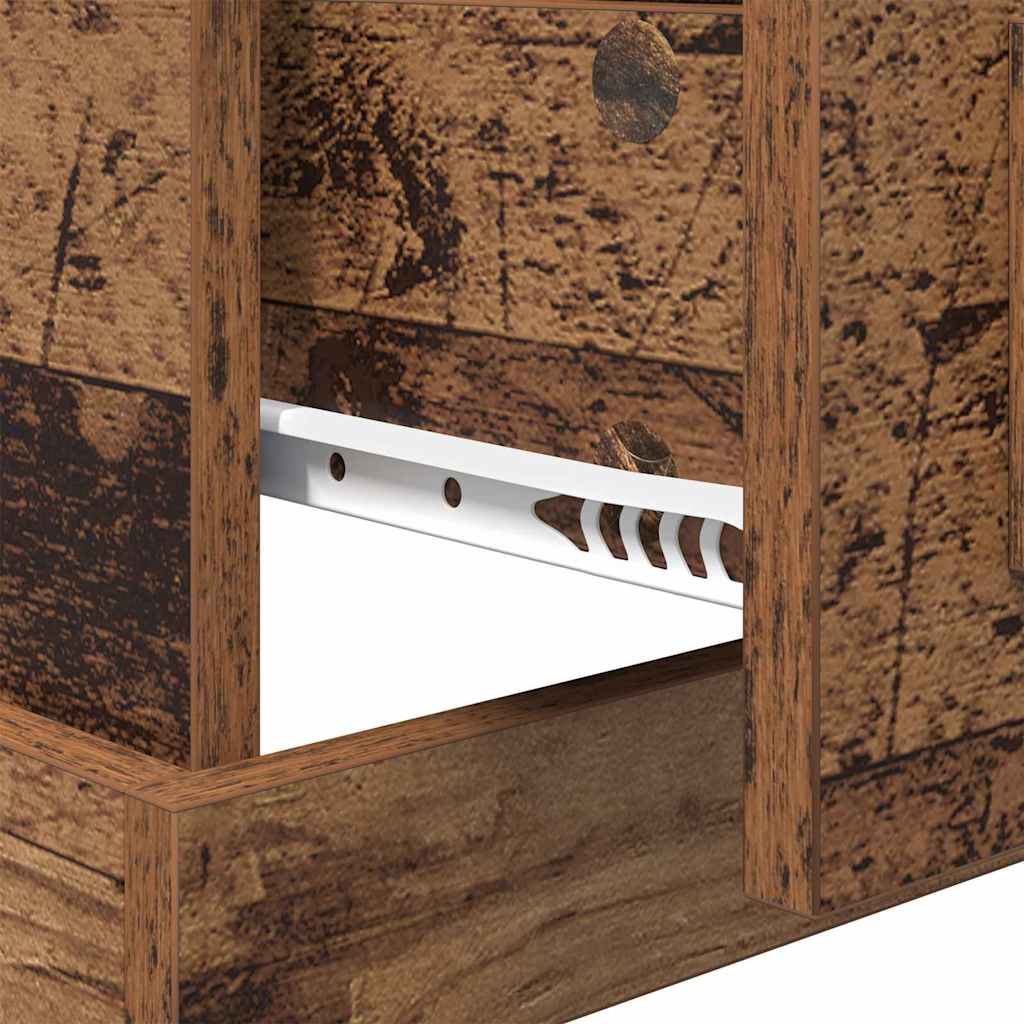 Nachtkastje met lade Oudhout 50 x 50 x 60 cm Bewerkt hout is nu te koop bij PeponiXL, paradijselijk wonen!