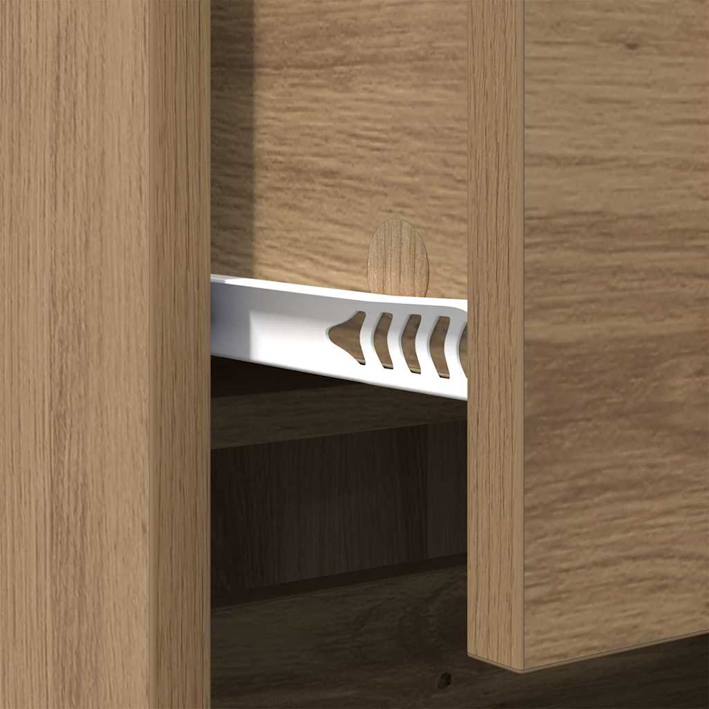 Dressoir Artisan Eiken 70 x 35,5 x 67,5 cm Bewerkt hout is nu te koop bij PeponiXL, paradijselijk wonen!