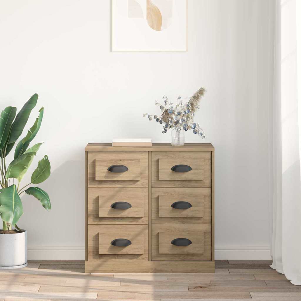 Dressoir Artisan Eiken 70 x 35,5 x 67,5 cm Bewerkt hout is nu te koop bij PeponiXL, paradijselijk wonen!