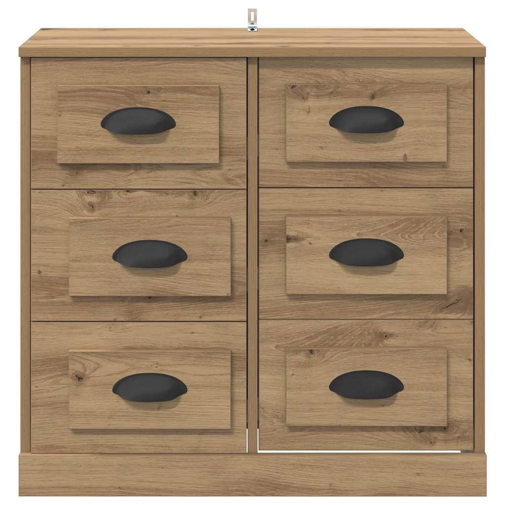 Dressoir Artisan Eiken 70 x 35,5 x 67,5 cm Bewerkt hout is nu te koop bij PeponiXL, paradijselijk wonen!