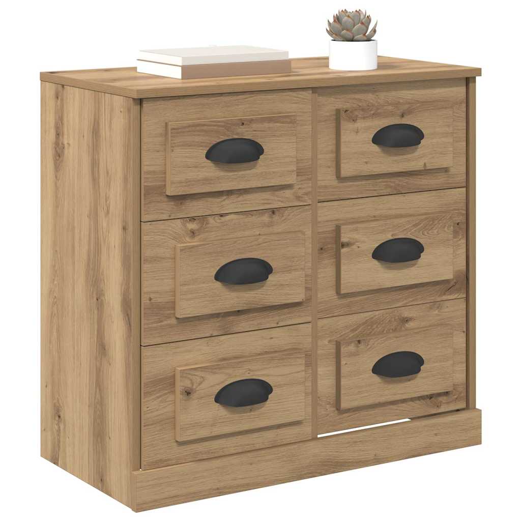 Dressoir Artisan Eiken 70 x 35,5 x 67,5 cm Bewerkt hout is nu te koop bij PeponiXL, paradijselijk wonen!