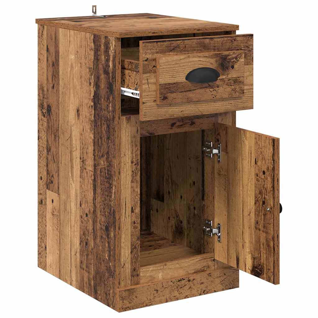 Bijzetkast Wandgemonteerd Oud hout 40 x 50 x 75 cm Bewerkt hout is nu te koop bij PeponiXL, paradijselijk wonen!
