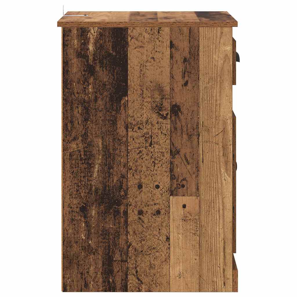 Bijzetkast Wandgemonteerd Oud hout 40 x 50 x 75 cm Bewerkt hout is nu te koop bij PeponiXL, paradijselijk wonen!