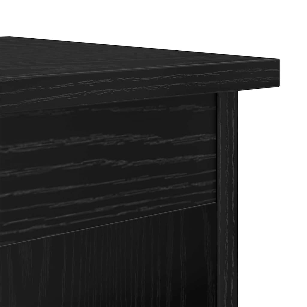 Salontafel 3 pcs Zwart Eiken Bewerkt hout is nu te koop bij PeponiXL, paradijselijk wonen!