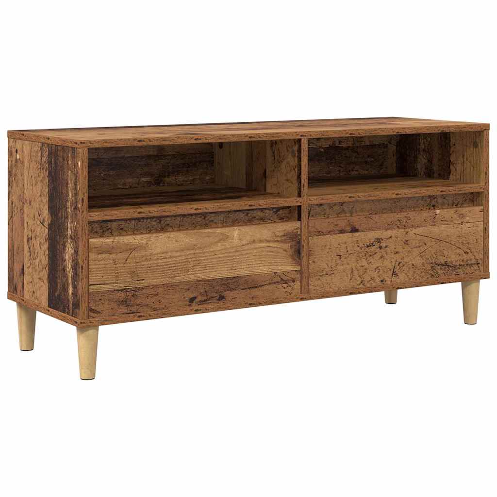 TV-kast met lade Oud Hout 100 x 34,5 x 44,5 cm Bewerkt hout is nu te koop bij PeponiXL, paradijselijk wonen!