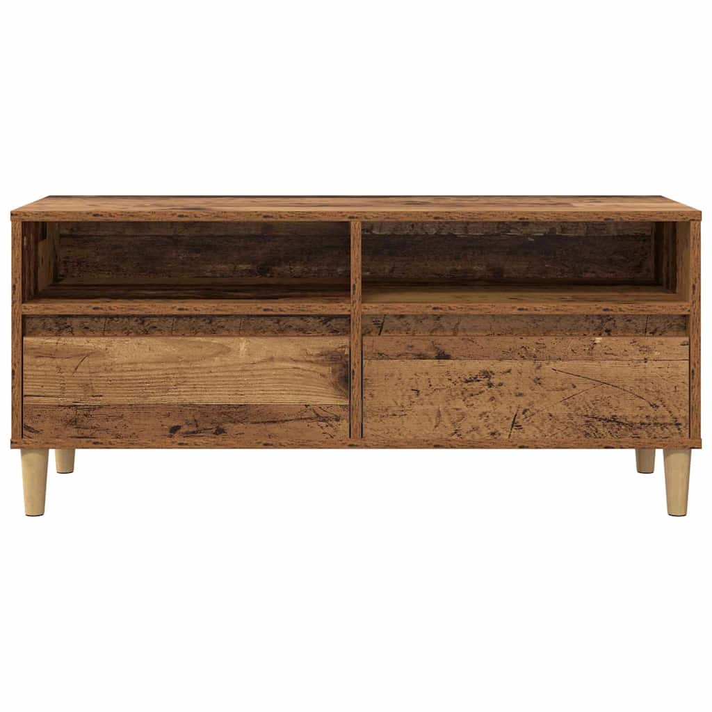 TV-kast met lade Oud Hout 100 x 34,5 x 44,5 cm Bewerkt hout is nu te koop bij PeponiXL, paradijselijk wonen!
