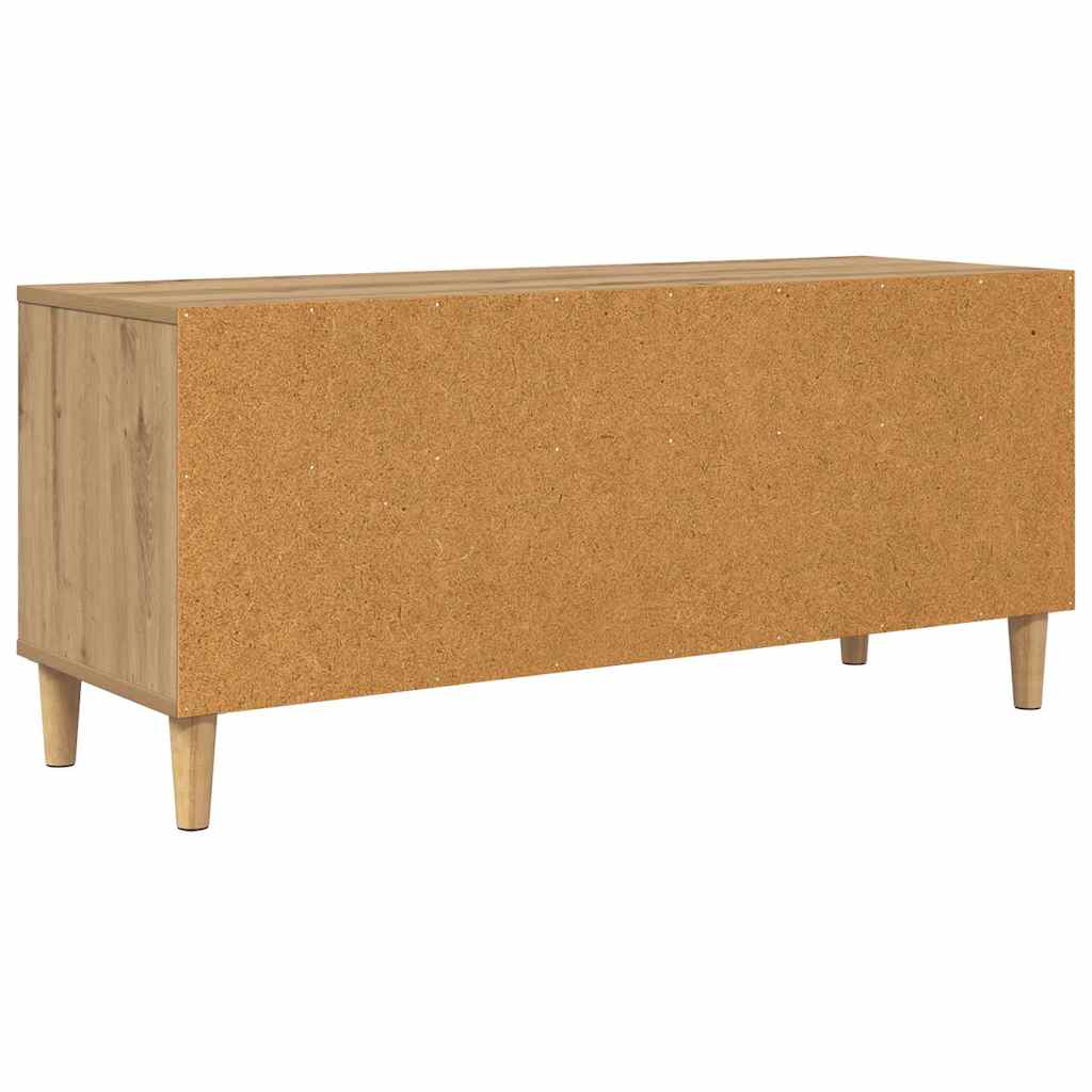 TV-kast Artisan Eiken 100 x 34,5 x 44,5 cm Bewerkt hout is nu te koop bij PeponiXL, paradijselijk wonen!