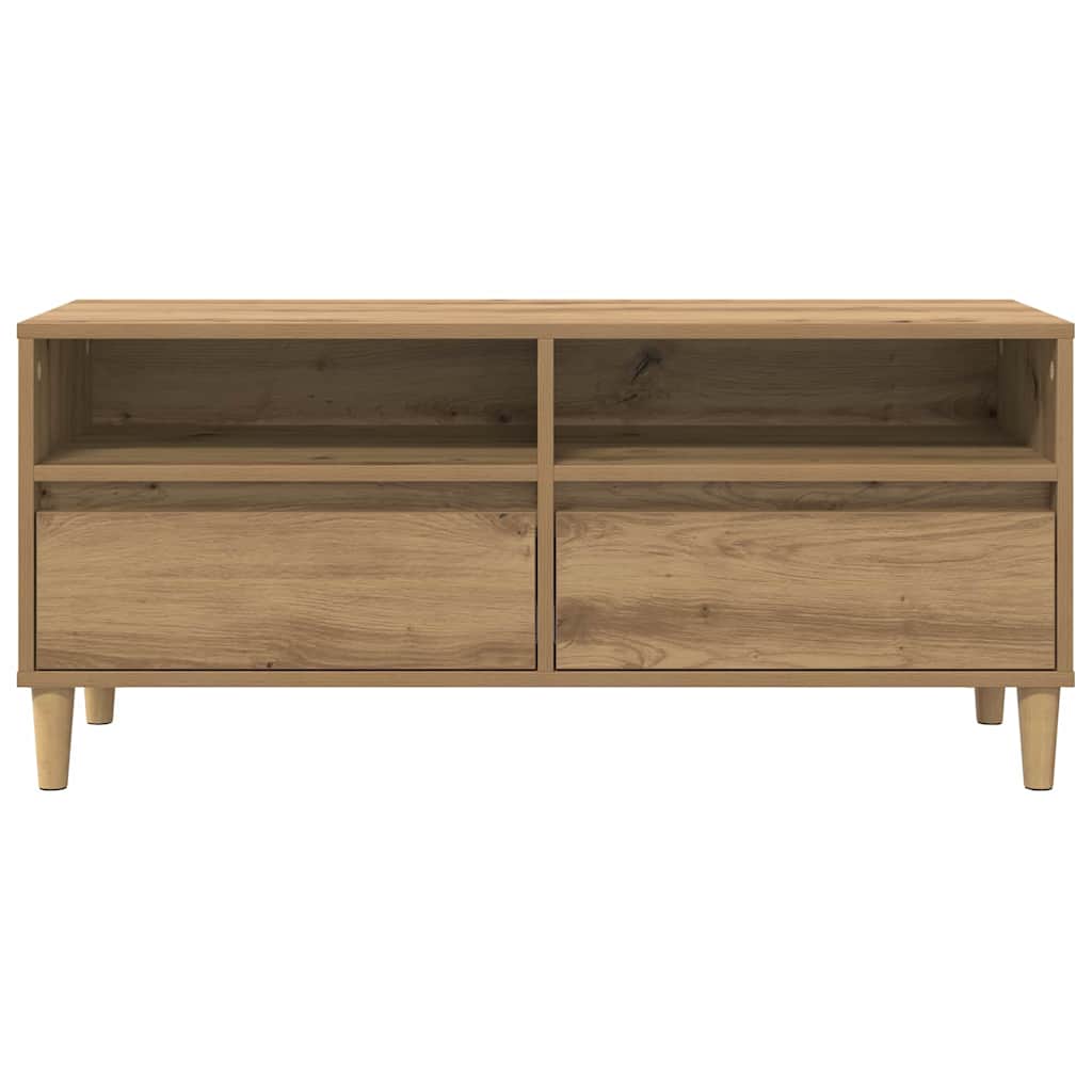 TV-kast Artisan Eiken 100 x 34,5 x 44,5 cm Bewerkt hout is nu te koop bij PeponiXL, paradijselijk wonen!