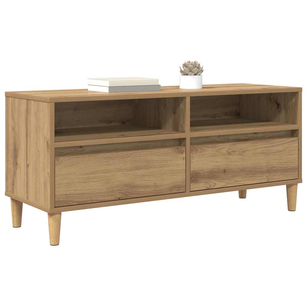 TV-kast Artisan Eiken 100 x 34,5 x 44,5 cm Bewerkt hout is nu te koop bij PeponiXL, paradijselijk wonen!