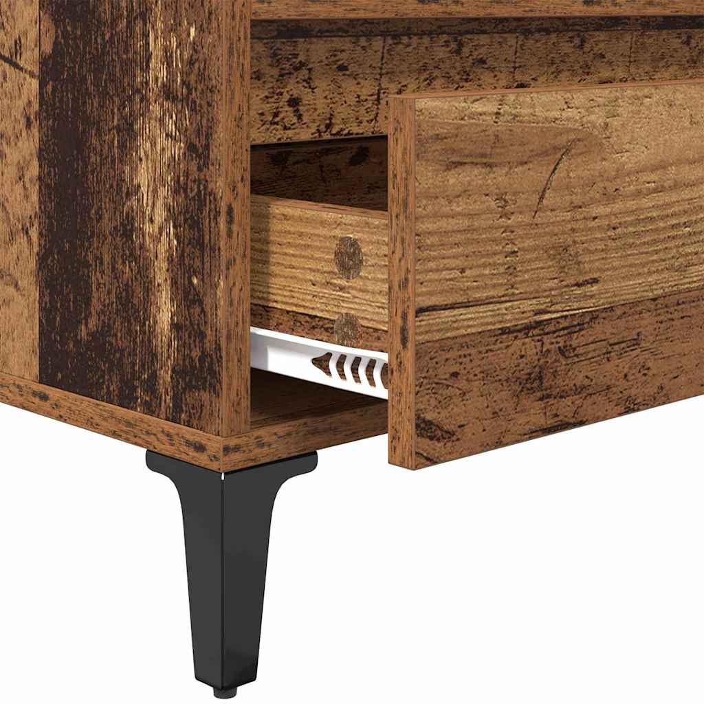 TV-kast Oud Hout 100 x 34,5 x 44,5 cm Gemonteerd hout en ijzer is nu te koop bij PeponiXL, paradijselijk wonen!