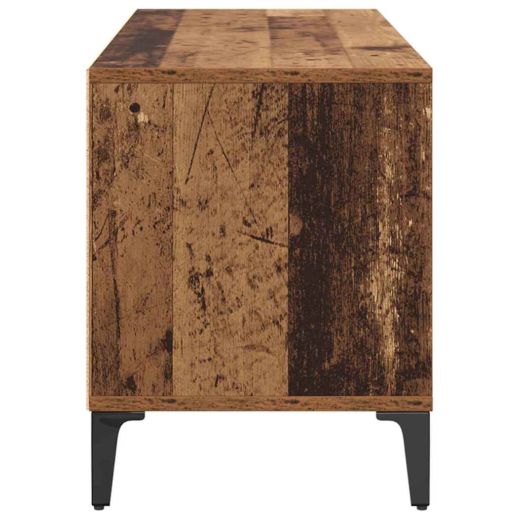 TV-kast Oud Hout 100 x 34,5 x 44,5 cm Gemonteerd hout en ijzer is nu te koop bij PeponiXL, paradijselijk wonen!